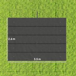 Rackhams Retractable Pergola Cover, 3.5 x 2.6 m Replacement Canopy Fabric for 4 x 3 m Frame, Roof Top Only, Dark Grey - thumbnail 3