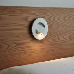 Rackhams 3 Watt LED Round White Recessed Bedside Reading Light