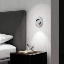 Rackhams 3 Watt LED Round White Recessed Bedside Reading Light - thumbnail 4