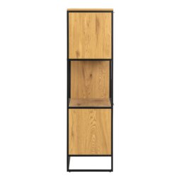 Rackhams Swindon Bookcase with 2 Doors, 3 drawers and 1 Shelves in Black - 1 - Black - Wood - thumbnail 3