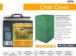 Rackhams Garden Chair Cover for Garden, Patio, Outdoor - Breathable, Waterproof and UV Resistant - Green (64x64x120cm) - Pack of 1 - thumbnail 4