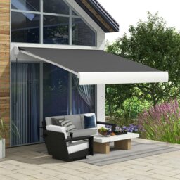 Rackhams 3 x 2.5m Electric Retractable Awning Sun Canopies for Door Window