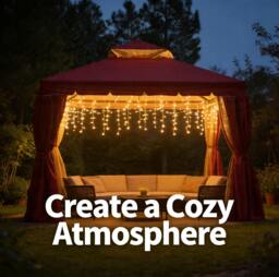 Rackhams Red Gazebo with Nets Aluminium Frame and Powder coated Steel Roof,3x3x2.75m - thumbnail 4