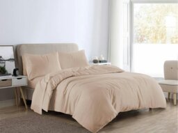 Rackhams 100% Brushed Cotton Flannellette Duvet Cover Set - Brown - Single - Duvet Cover Set - thumbnail 1