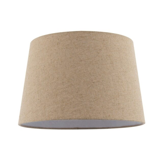Rackhams Natural Oatmeal Textured Linen Fabric Lamp Shade with Cotton Lining - image 1