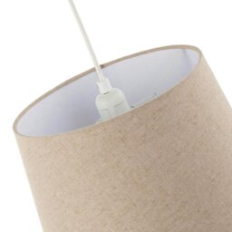 Rackhams Natural Oatmeal Textured Linen Fabric Lamp Shade with Cotton Lining - thumbnail 5