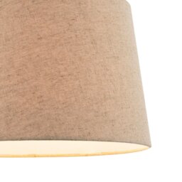 Rackhams Natural Oatmeal Textured Linen Fabric Lamp Shade with Cotton Lining - thumbnail 3