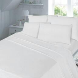 Rackhams T180 Percale White Duvet Cover Set - Single - thumbnail 1