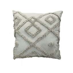 Rackhams Shabby Chic Tuft Cushion - 43cm x 43cm - Orange - thumbnail 2