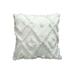 Rackhams Shabby Chic Tuft Cushion - 43cm x 43cm - Orange - thumbnail 3