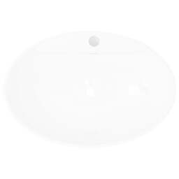 Rackhams Luxury Ceramic Basin Oval with Overflow and Faucet Hole - thumbnail 3