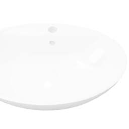 Rackhams Luxury Ceramic Basin Oval with Overflow and Faucet Hole - thumbnail 4