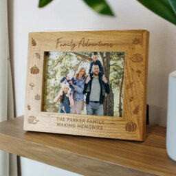 Rackhams Personalised Autumn 6x4 Wooden Photo Frame - thumbnail 2