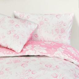 Rackhams Luxury Super Soft Reversible Floral Toile Duvet Cover with Pillowcase - Single (135cm x 200cm) - thumbnail 6