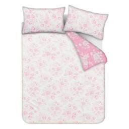 Rackhams Luxury Super Soft Reversible Floral Toile Duvet Cover with Pillowcase - Single (135cm x 200cm) - thumbnail 4