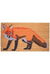 Rackhams Coir Doormat Fox Design 45X75 cm