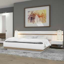 Rackhams Chelsea Bedside extension for bed in White with Oak Trim - White - Manufactured wood - 1 - thumbnail 3