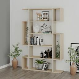Rackhams Mito Modern Freestanding & Wall Mounted Bookcase Sonoma 5-Tier Display Unit Tall for Home & Office 161cm - White - thumbnail 2