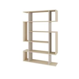 Rackhams Mito Modern Freestanding & Wall Mounted Bookcase Sonoma 5-Tier Display Unit Tall for Home & Office 161cm - White - thumbnail 3