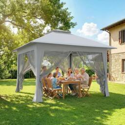 Rackhams 3.6 x 3.6m Pop-up Tent Gazebo Instant Canopy Steel w/ Bag - thumbnail 1