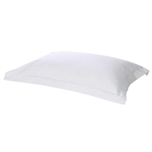Rackhams 540 Thread Count Satin Stripe Oxford Pillowcase - White - One Size - White - 100% Cotton - image 1