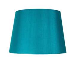 "Rackhams Traditionally Designed Medium 10"" Drum Lamp Shade in Sleek Teal Faux Silk Fabric"