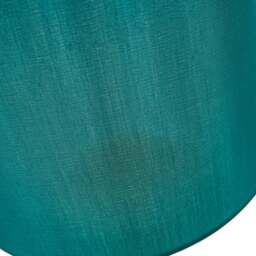 "Rackhams Traditionally Designed Medium 10"" Drum Lamp Shade in Sleek Teal Faux Silk Fabric" - thumbnail 4