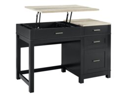 Rackhams Carver Lift Top Office Desk Black - thumbnail 2