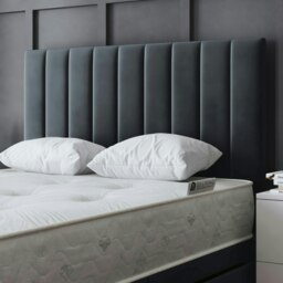 Rackhams Amelia Divan Bed with Upholstered Headboard - Four Drawers - Grey (Steel) - Small Double - thumbnail 3