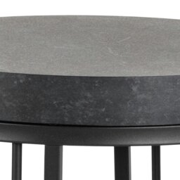 Rackhams Strington Round Bedside Table 1 Shelf in Matt Black - Black - Manufactured wood,Powder coated Steel - 1 - thumbnail 6
