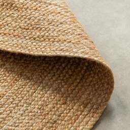 Rackhams Braided Jute Rug Round Rangpur Natural Gold - Ø 140 cm - thumbnail 5