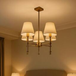 Rackhams Taliah 5-Light Antique Brass Semi-Flush Ceiling Light - thumbnail 1