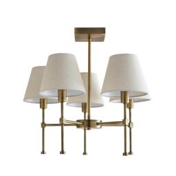 Rackhams Taliah 5-Light Antique Brass Semi-Flush Ceiling Light - thumbnail 3