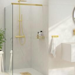 Rackhams Brushed Brass Shower Basket - thumbnail 2