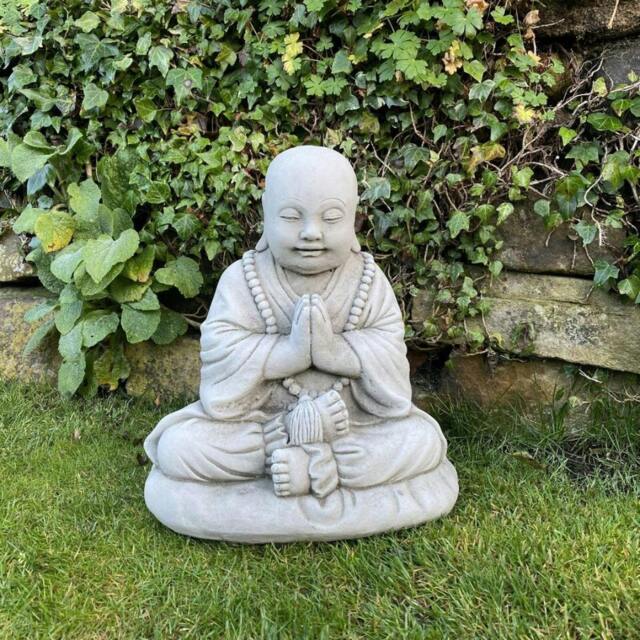 Rackhams Small Monk on a cushion Garden Ornament - image 1