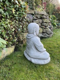 Rackhams Small Monk on a cushion Garden Ornament - thumbnail 3