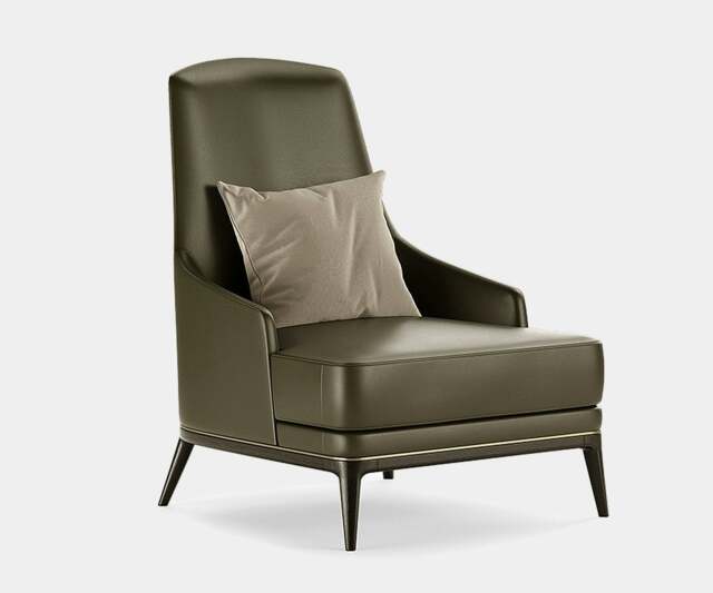 Rackhams Aster Redd Armchair: Curvy Modern Design with Black Oak Wood - image 1