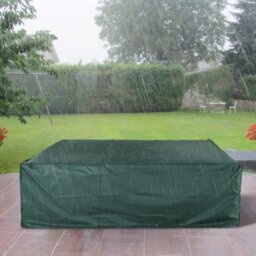 Rackhams Large Garden Set Square Cover Outdoor Furniture Waterproof Resist Fade - Grey - Oxford, PVC coating - 230cm x 230cm x 70cm - thumbnail 2