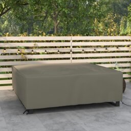 Rackhams Large Garden Set Square Cover Outdoor Furniture Waterproof Resist Fade - Grey - Oxford, PVC coating - 230cm x 230cm x 70cm - thumbnail 1