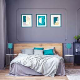 "Rackhams Contemporary and Sleek Teal Linen Fabric 6"" Cylindrical Lamp Shade 60w Maximum" - thumbnail 6