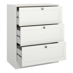 Rackhams Brande Chest with 3 Frame Drawers in White - White - Matt - Melamine - thumbnail 5