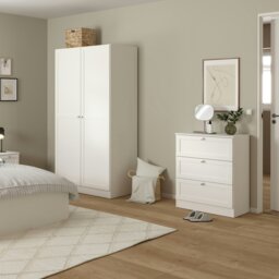 Rackhams Brande Chest with 3 Frame Drawers in White - White - Matt - Melamine - thumbnail 6