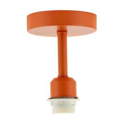 Rackhams Traditional Matte Orange Ceiling Light Fitting to Hold Lamp Shades