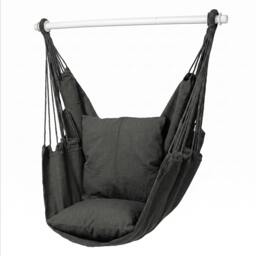 Rackhams Hammock Chair Hanging Rope Swing Seat Indoor Outdoor with Cushions