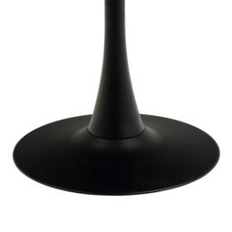 Rackhams Malta Ceramic Round Dining Table in Black 90x75cm Included 4 Celia Dining Chair in Light Grey - Black - No - Black - thumbnail 5