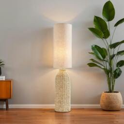 Rackhams Joyce Natural Woven Floor Lamp - thumbnail 1