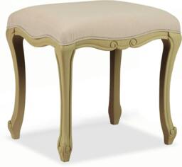 Rackhams Juliette Upholstered Stool French Dressing Table Seat Assembled - Gold