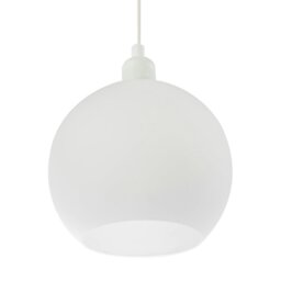Rackhams Simple and Classic Opal White 20cm Glass Ball Pendant Lighting Shade - thumbnail 5