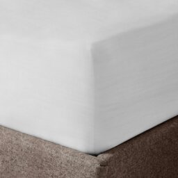 Rackhams Washed Linen Look Fitted Sheet - Beige - Single - thumbnail 2