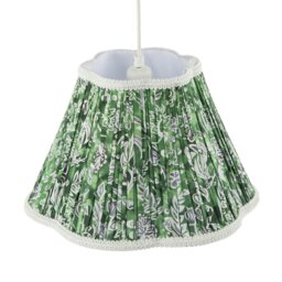 Rackhams Emerald Green and White Floral Victorian Lamp Shade with Embroidery - thumbnail 5